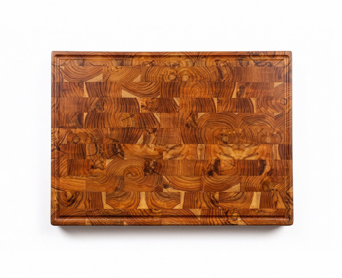 RYFA Handcrafted Teakwood End Grain Chopping Block